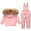 Children's Down Jacket Suit 1-6 Years Old Thickened Warm Ski Suit Two-piece Suit