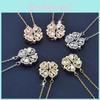 Dainty Clover Pendant Chain For Ladies With Diamondinlaid Leaf Design