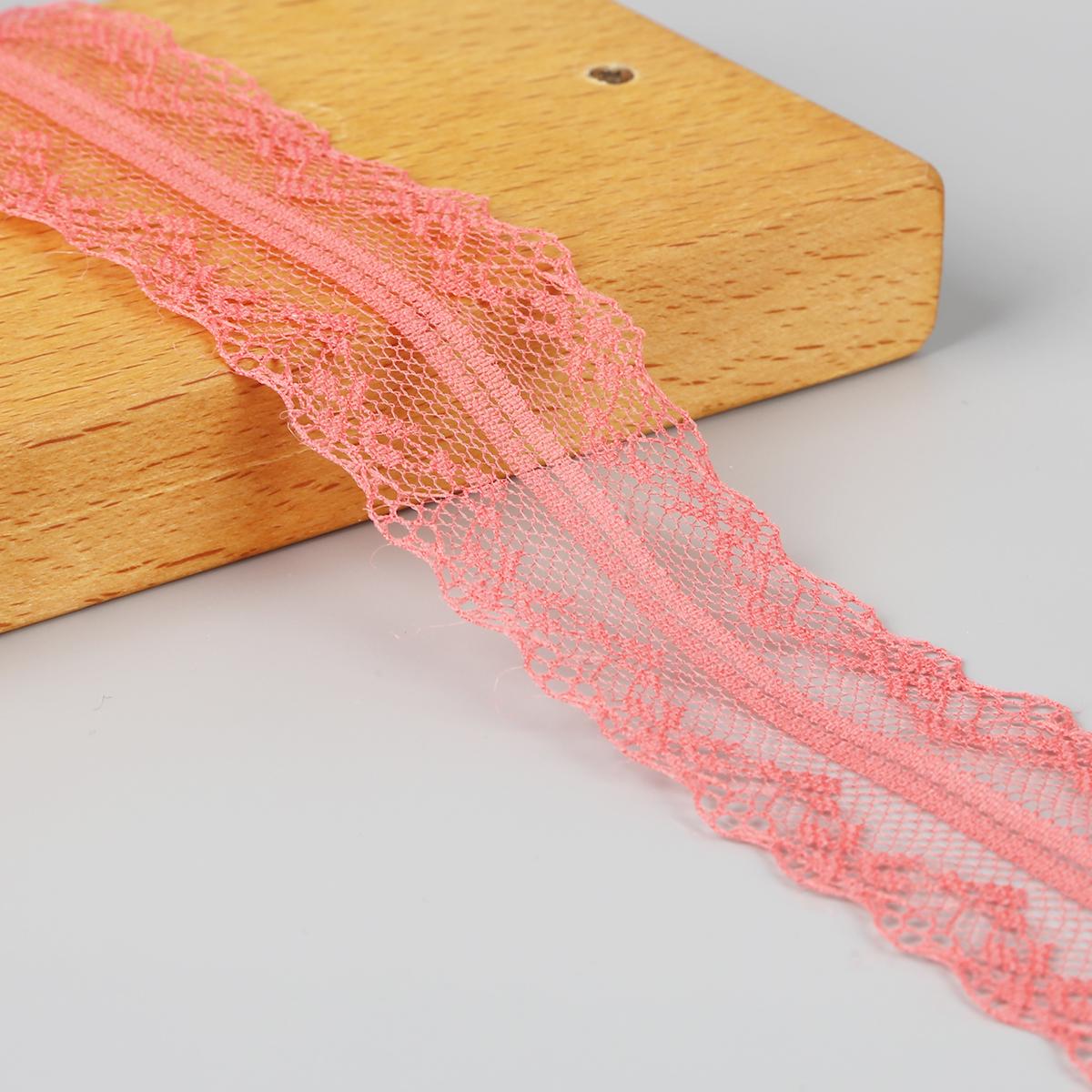 

Многоцветная красивая вышитая сетчатая кружевная бейка шириной 4 см, индивидуальная лента DIY Craft персиковый