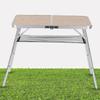 Aluminum Alloy Outdoor Camping Folding Table BBQ Picnic Metal Foot Pipe Foldable Desk for Travel Use BBQ Table Camping Table