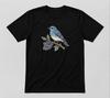Wild Bird Illustration Botanical Nature Lover Gift Tee Black T-ahirt