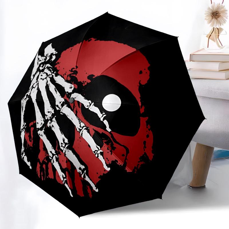 1pc Skeletal Hands Automatic Open/Close Umbrella, Portable Folding Umbrella, Compact Travel Umbrella For121
