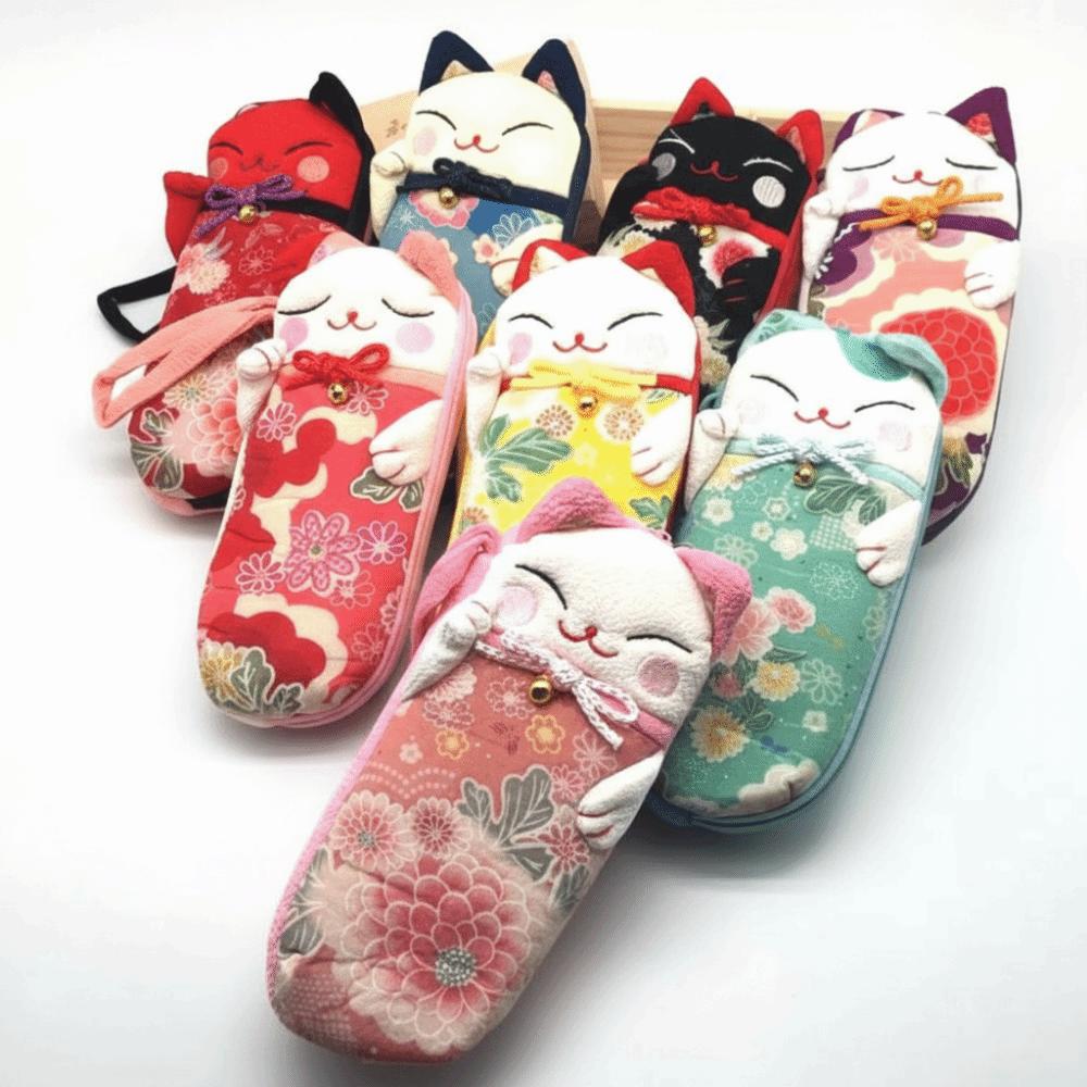 Lucky Soft Eyeglasses Spectacle Box Sunglasses Pouch Glasses Case Fortune Cat