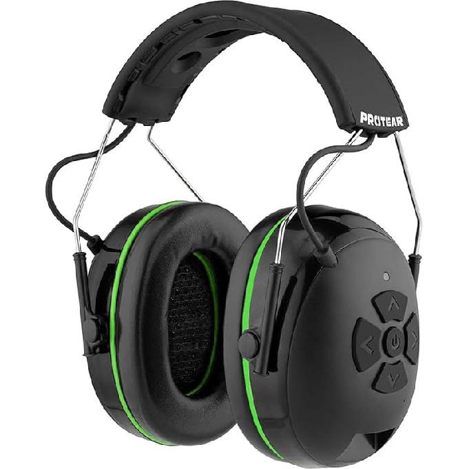 inf protear(Upgraded E6850 Bluetooth Hearing Protection with Integrated Microphone, High-Fidelity Speakers,120H+Playtime, Ideal Ear Muffs for Noise