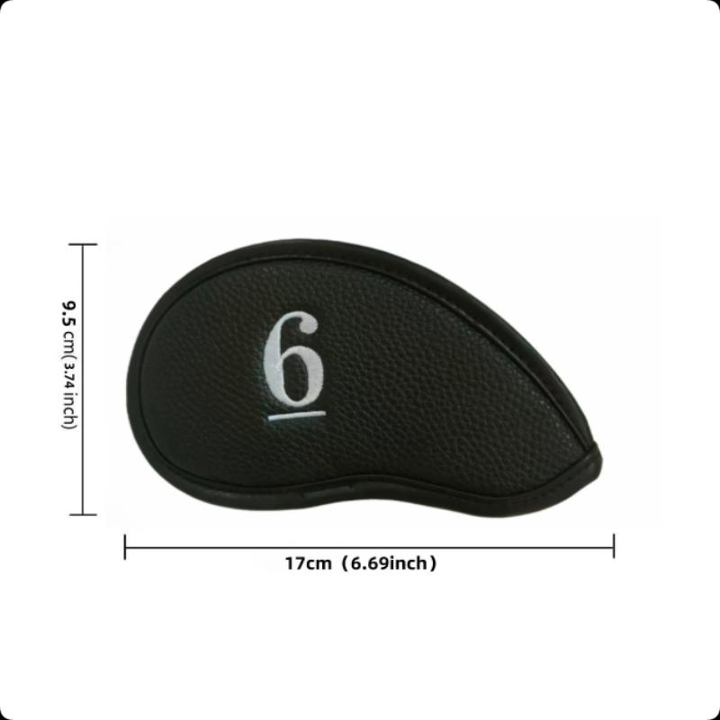 Universal Fit Golf Iron Head Covers 10/12 PCS Set Soft Synthetic Leather Anti-collision Fit All Brands for Golf Hobbyists