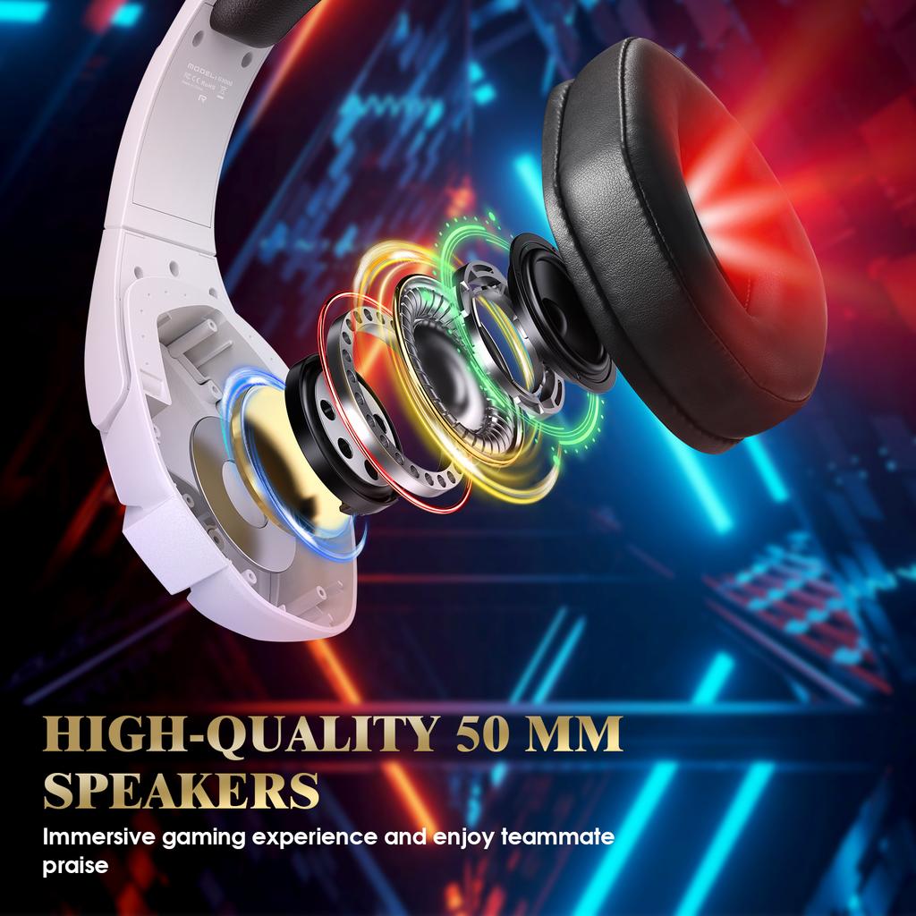 KOTION EACH G3000 For PS4/PS5/PC Gaming Headset RGB Light Wired Headphone with Splitter Cable