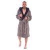 Keanu Mens Wolf Head Fleece Dressing Gown