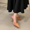 Velvet Sexy Pointed High Heels: Elegant Thin Heel Closed-Toe Sandals for Women - 2026 Spring Collection