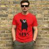 Satanic Bear Pure Cotton Tshirt For Couple Beach Vintage T Shirts Oneck Hip Hop Tee Shirt Oversize Design Tops