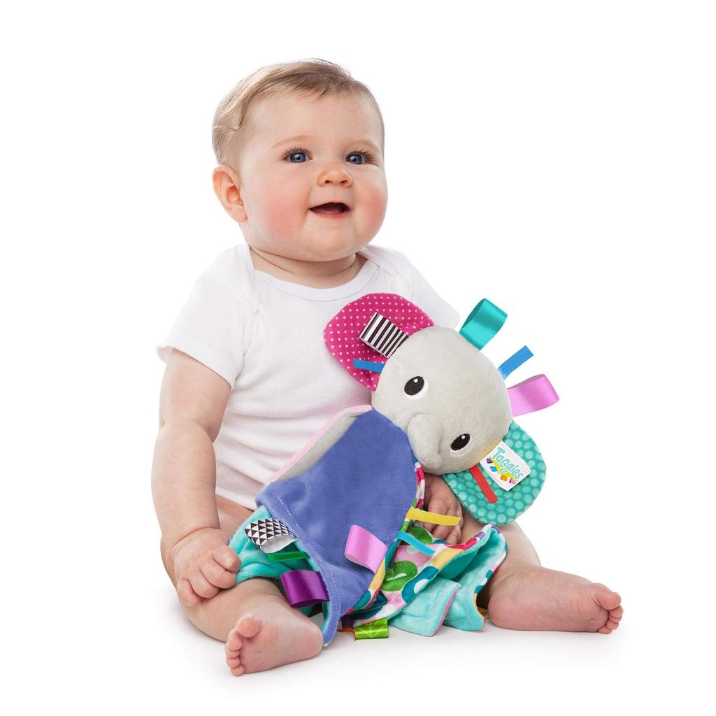 Kids II Japan Bright Starts Cuddle Tags Blankie Elephant & (10213-02)