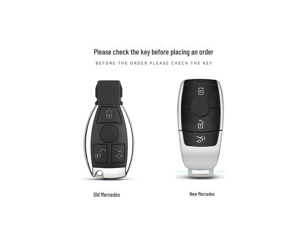 Women's Genuine Leather Bow Key Cover for Mercedes-Benz - Internet Celebrity Style