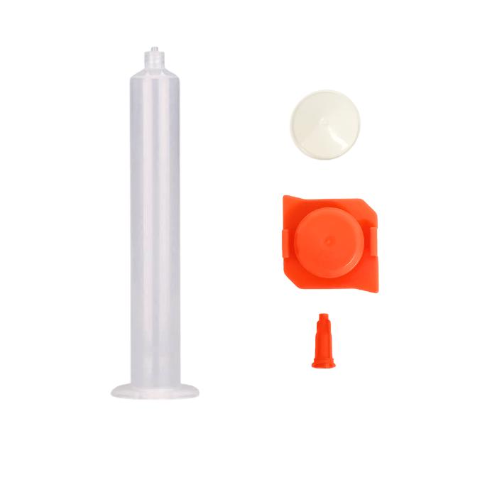 Syringe For Dispensing Glue, Sealants And Pastes, Dispensing Tube, Transparent, , 1 Pc. With Piston And Cap
