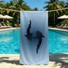 Towel For Outdoor Camping Beach Towel Shark Super Absorbent Whale Quick-Drying Anime Summer Cartoon Towel