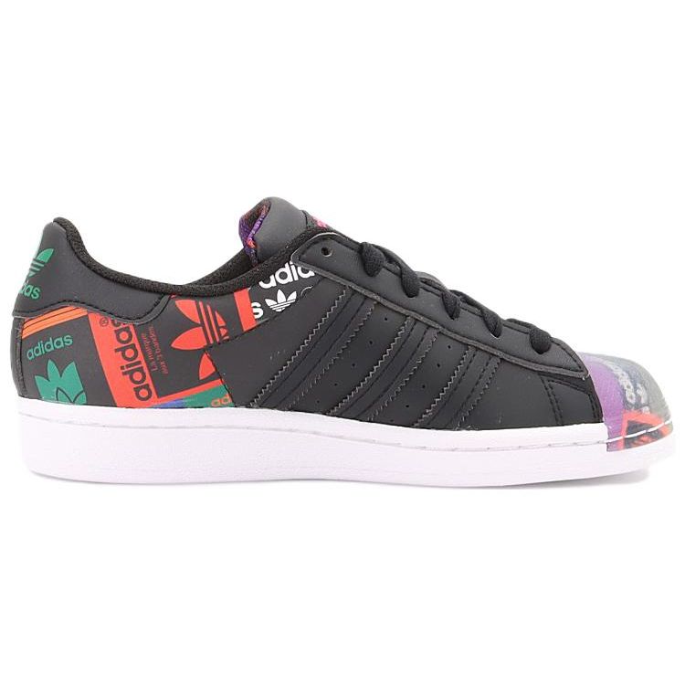 Adidas Superstar Nášivky s více logy - Černé Unisex tenisky GX2716