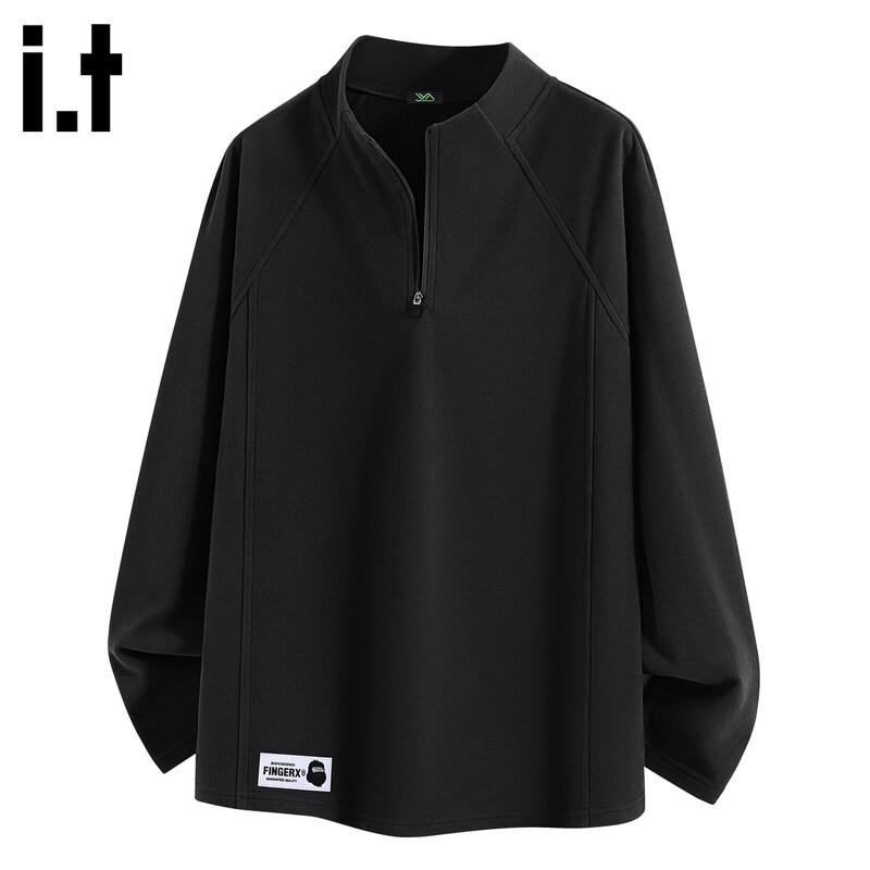 Fingercroxxit Unisex Thermal Fleece Half-Zip Long Sleeve T-Shirt