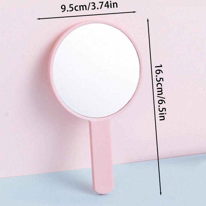 1pc Portable Crystal Rhinestone Handheld Mirror, Rhinestone-Encrusted ABS Beauty Handle Makeup Mirror, Bling Bling Princess Mirror for Makeup Touch-Up