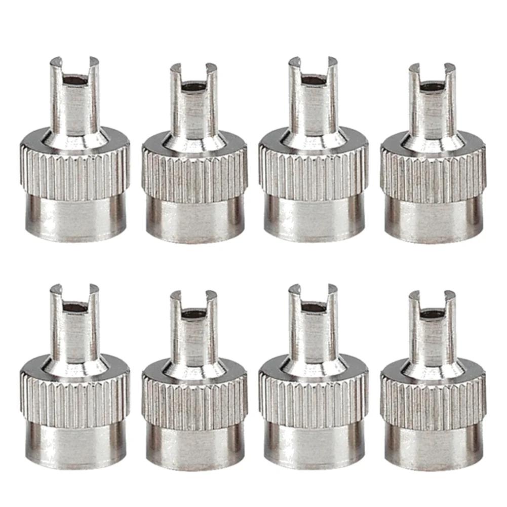 8/16/24Pcs Slotted Head Valve Stem Caps Leak-proof Wheel Tire Valve Lid Cover Copper Slotted Head Stem Cover For Car Motorcycle