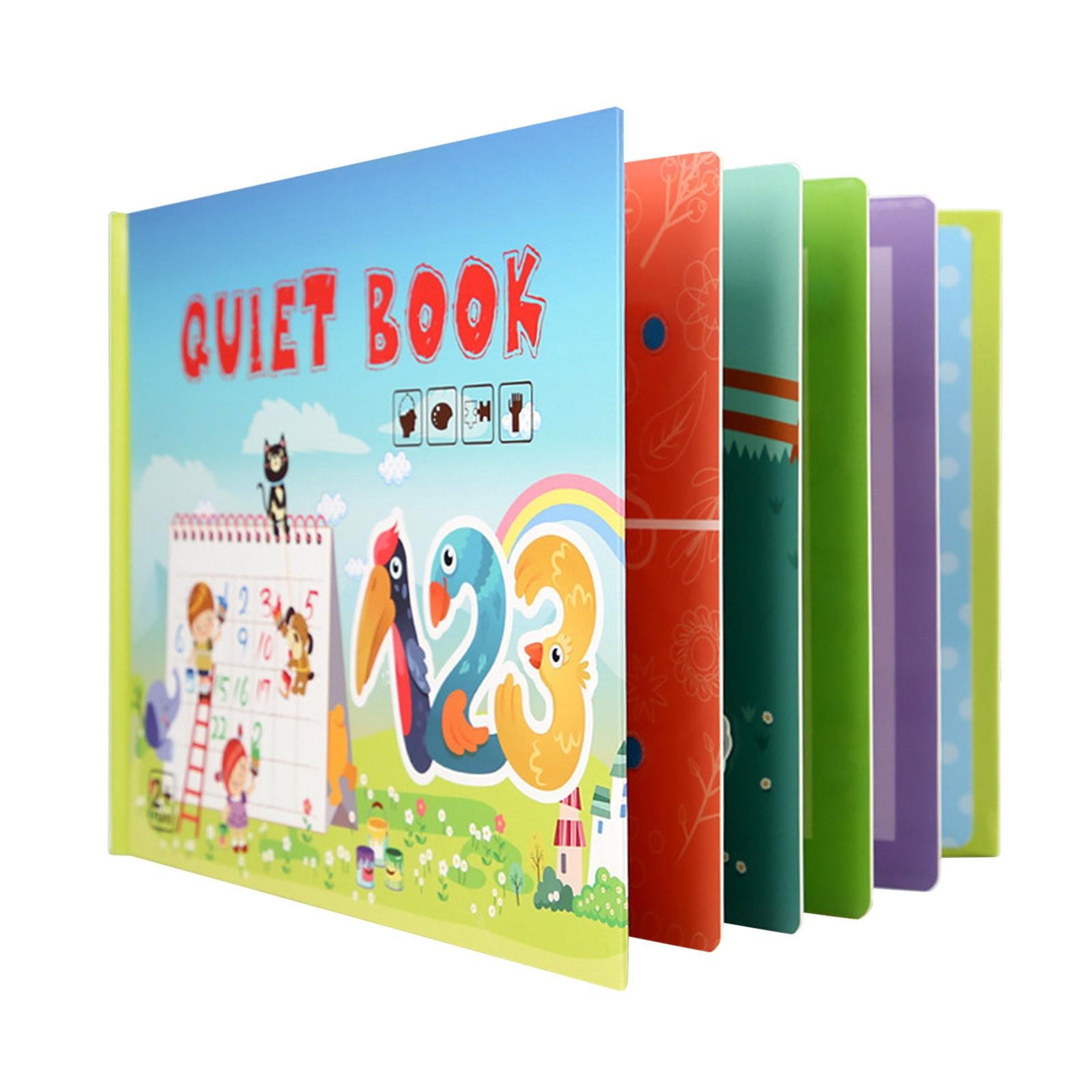 

(H0826)Тихая книга для детей, раннее обучение Монтессори для дошкольников и развитие мелкой моторики D