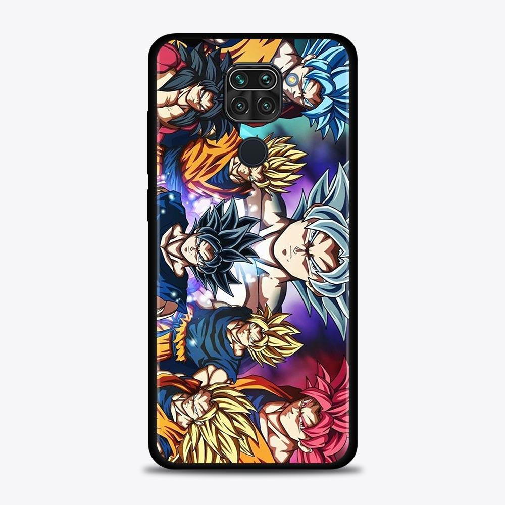Telefonfodral för Xiaomi Redmi Note 11 10 8 Pro Cover 9s 11T 9t 8t 8 7 för Redmi k40 10 9 9a 9c Funda Anime Dragon Ball Super Goku