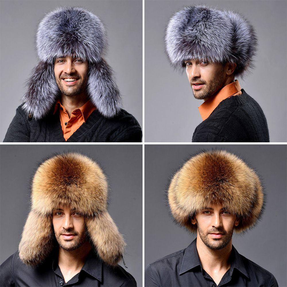 Winter Trapper Hat with Fur Ear Flaps 