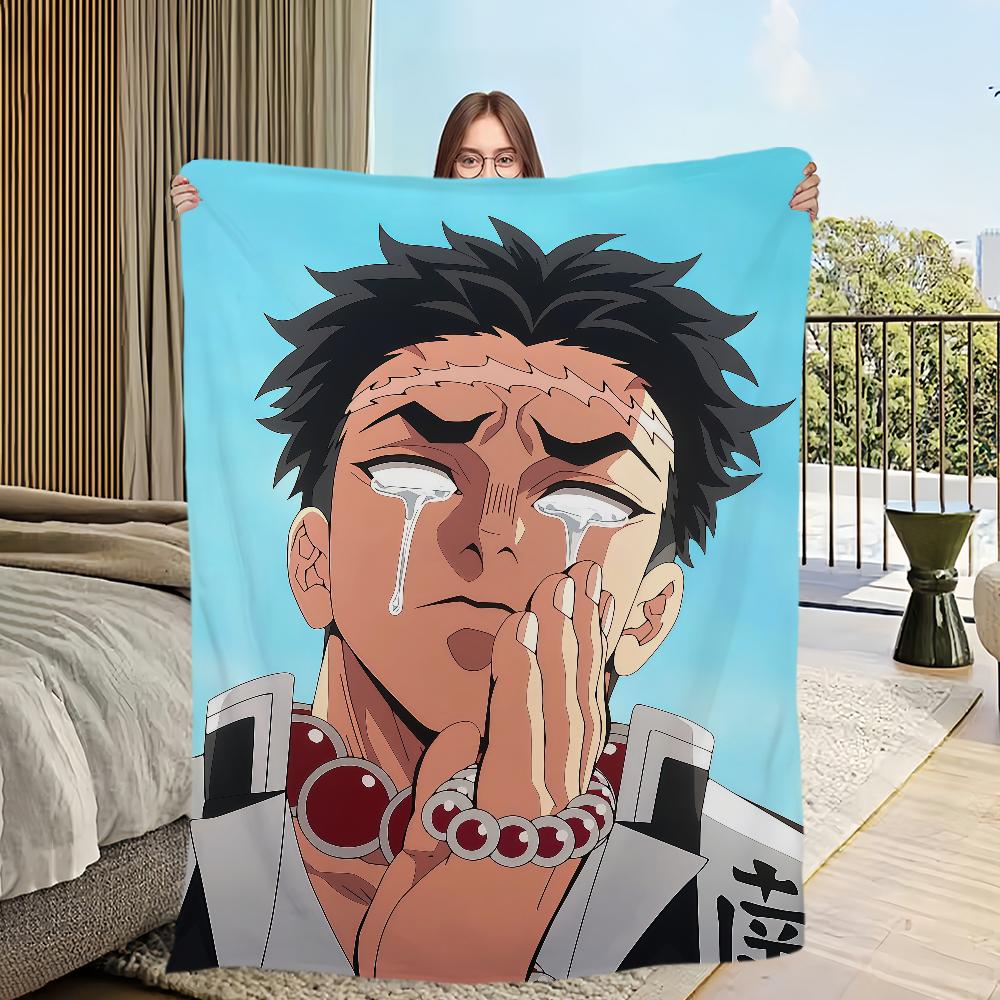 hot anime fanart cool g-Gyomei h-Himejima Blanket Flannel warm comfort soft plush blanket sofa living room bedroom travel gift