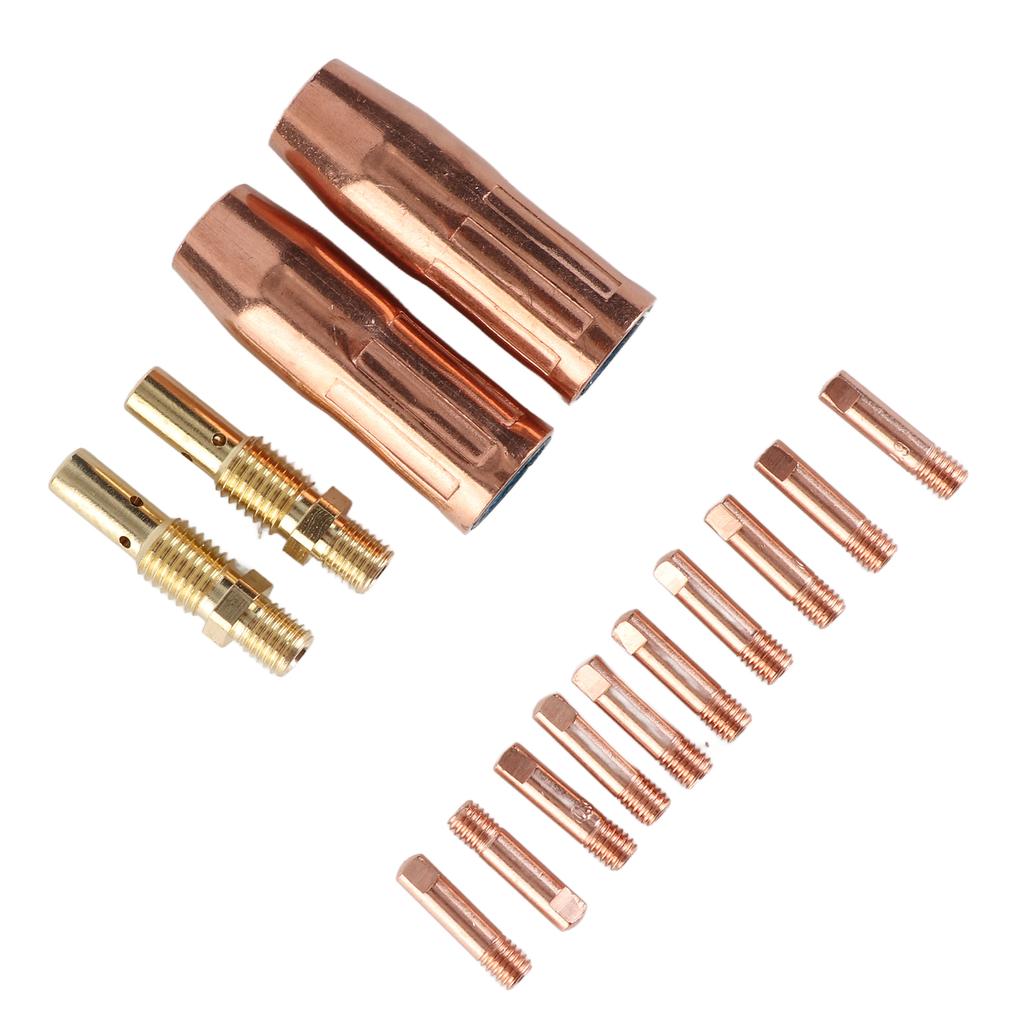 14 pz Accessori Saldatrice Mig Ugello Saldatura a Filo Ugelli Gas Ugello Rivestito 21-50 Diffusore Gas 35-50 Ugelli 11-35