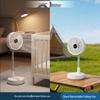 8-Inch Portable Folding Fan with Timer, Telescopic Swivel Head, USB Charging, Remote Control, for Household or Bedside Use.