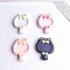 Cartoon Glossy Bow Cat Mirror Resin Ornaments: DIY Hair Clip, Phone Case, or Cup Accessory