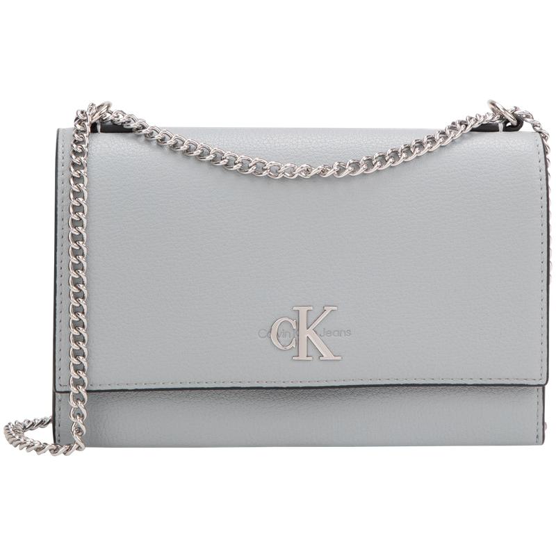 

New CALVIN KLEIN Blended Material Crossbody Bag, Shoulder Bag Women s Gray Blue DH2806-PC6 21.1*6.6*14.0CM