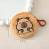 Cute Mini Capybara Coin Purse Cartoon Zipper Wallet Round Pouch Pendant Headphone Storage Bag