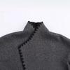 2024 Winter Women's European & American Colorblock Lace-up Woolen Coat
