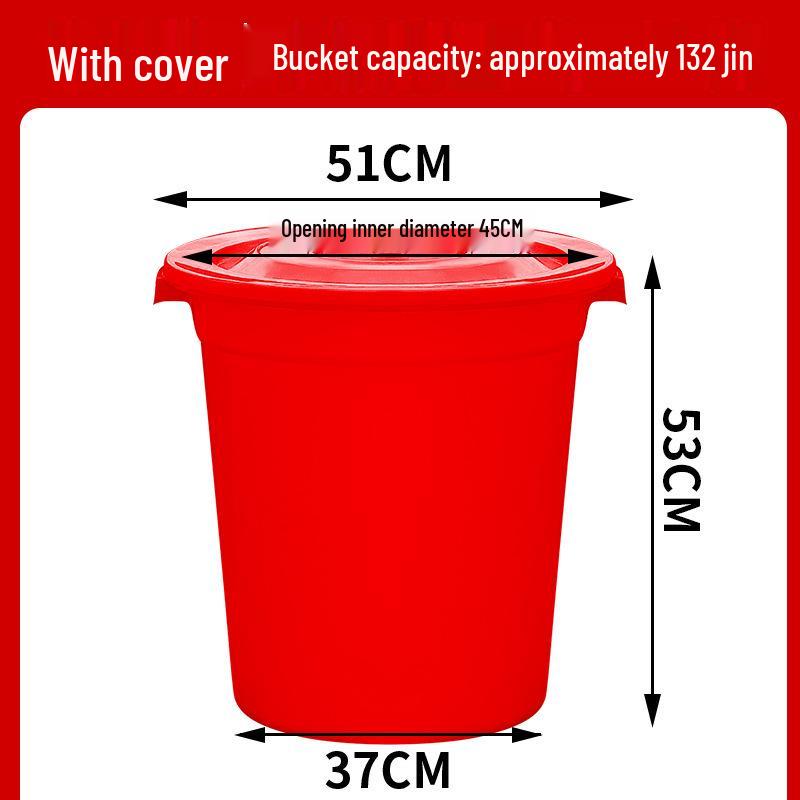 Large Food-Grade Plastic Water Storage Bucket - Extra Capacity & Thickened Design