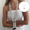 Böhmische mehrlagige handgefertigte Perlenkristall-Halskette mit ethnischen Quasten-Designs für Mode und Festivals