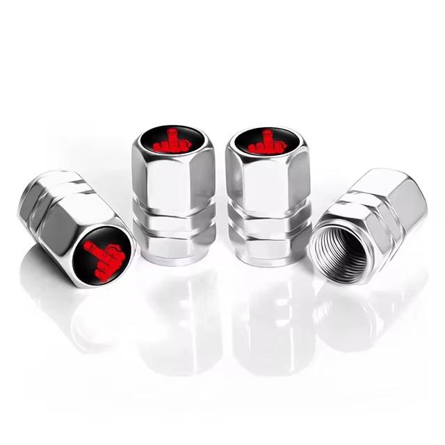4pcs Aluminum Alloy Car Wheel Tire Valve Caps Tyre Rim Stem Covers Dustproof Tire Cap For Honda Toyota Seat VW Ford Accessories BT1