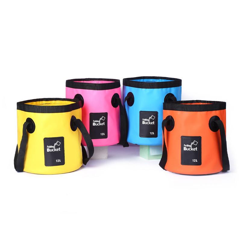Large Capacity PVC Folding Water Bucket for Camping, Car Wash, and Fishing - Lightweight and Portable
