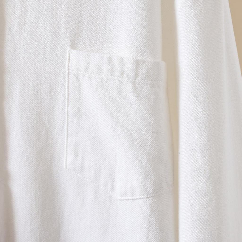 2026 Spring/Autumn Solid Color Brushed Cotton Long-Sleeve Unisex Japanese Casual Shirt