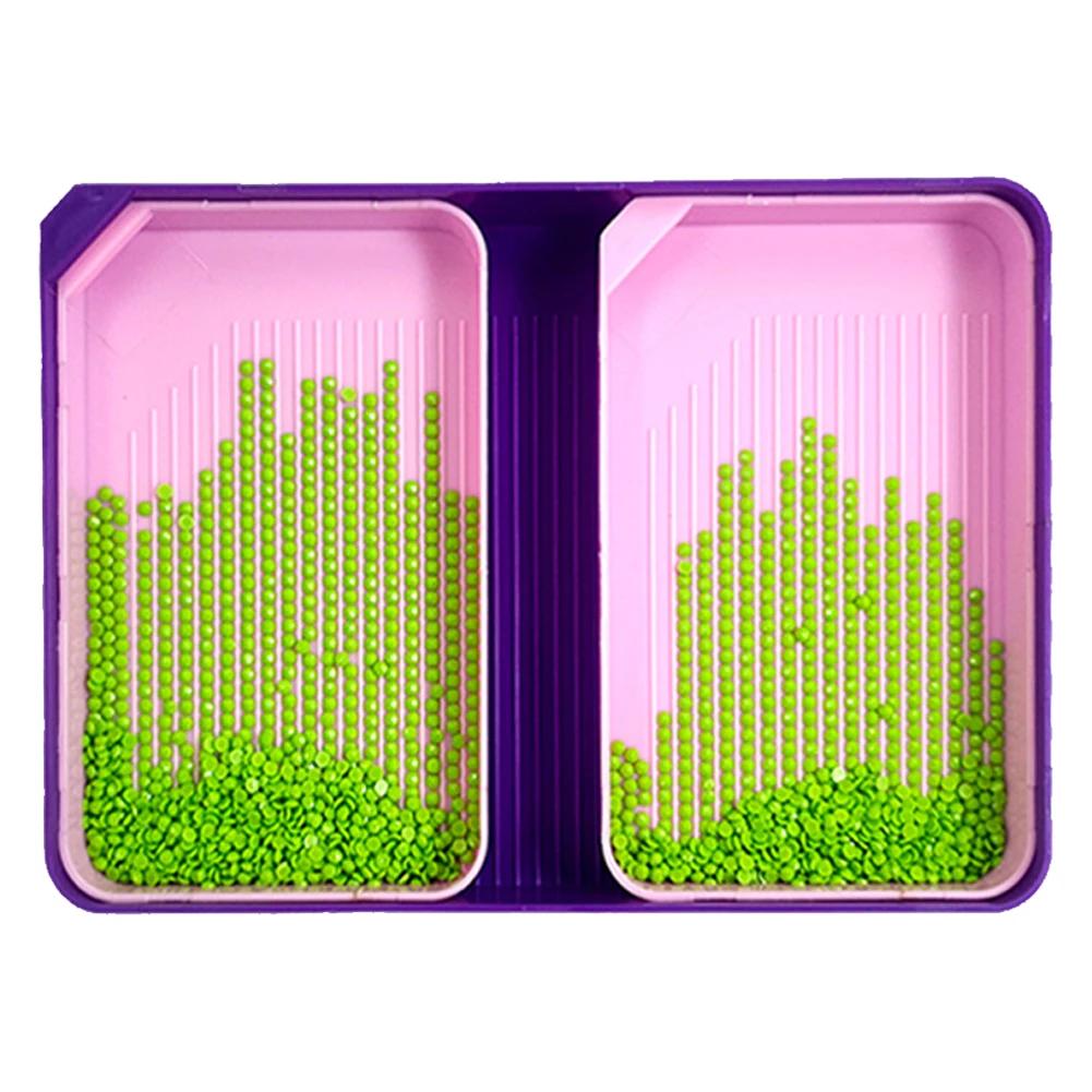 4 Set Diamond Painting Tray Large Capacity Diamond Painting Pen Glue Clay Bead Plate Rhinestone Tray Kit Diamond Art Accessories