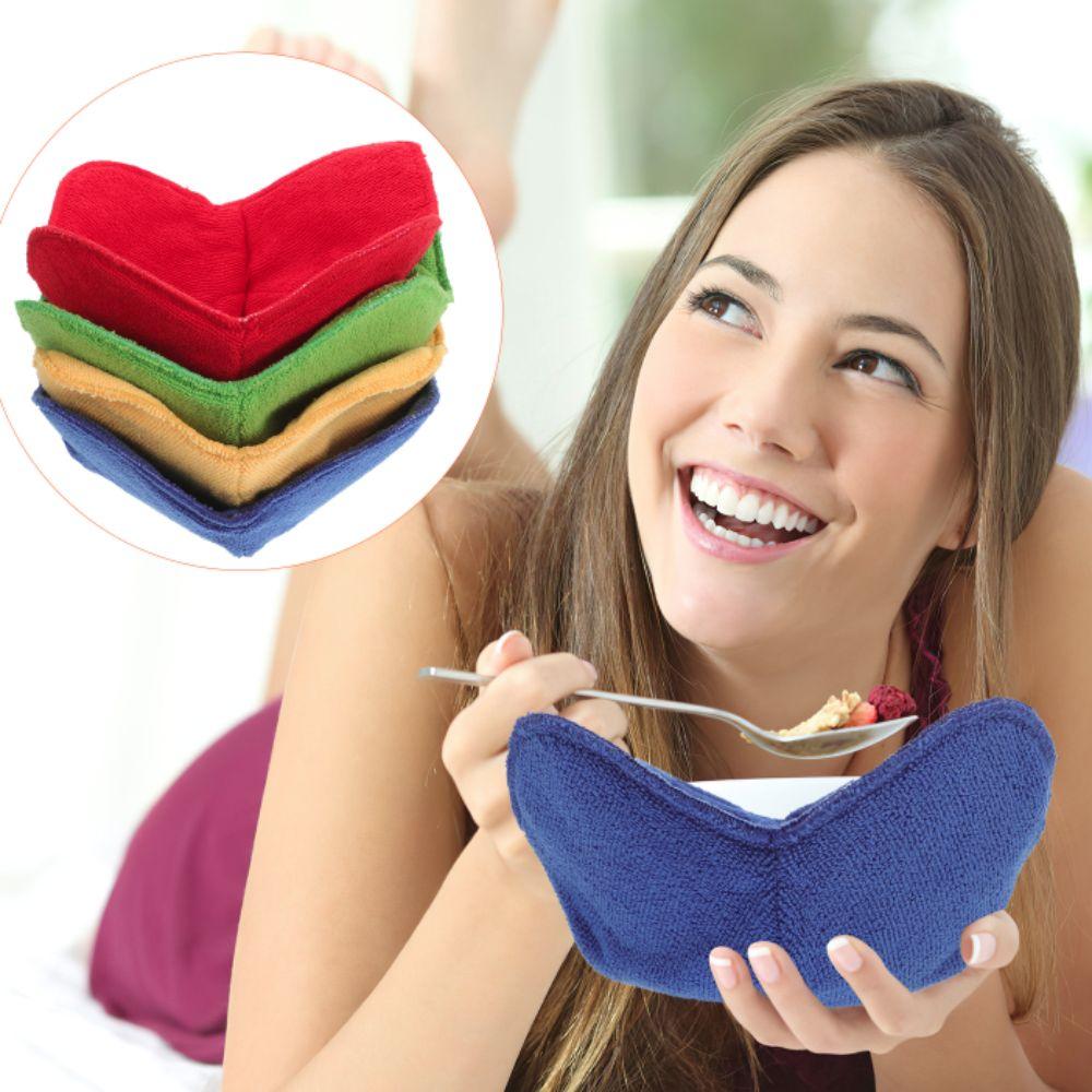 Practical Anti-Scalding Bowl Hugger Polyester Thermal Microwave Heating Bowl Cover Heat Resistant Bowl Cozy Holder Soup
