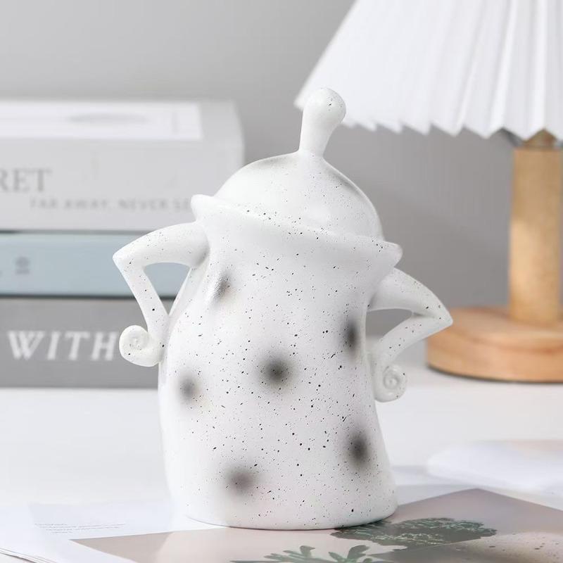 Creative Resin Storage Container with Waist Decoration Candy Box Multi-functional Home Seal Nut Medicinal Material Storage Jar