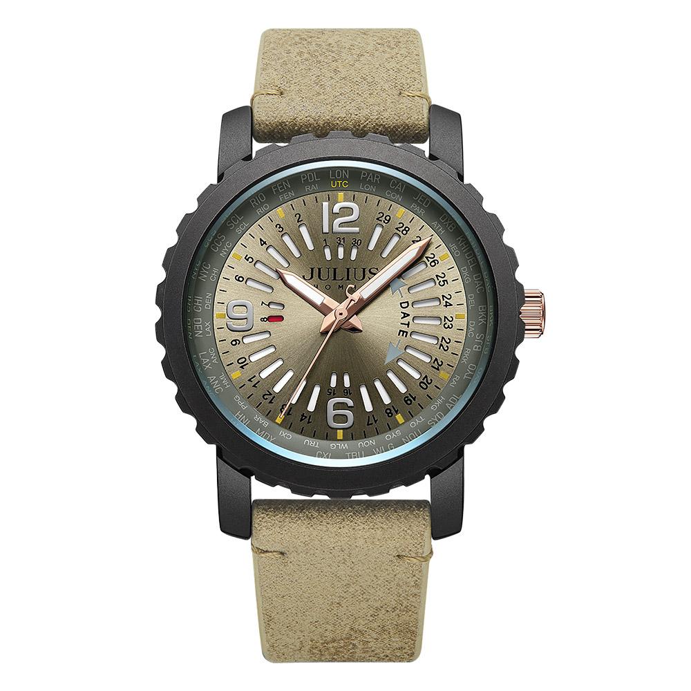 Jyullieoseu Jah-111 Men'S Multi Leather Watch