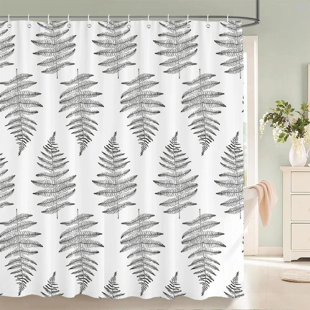 

Small Fresh Floral Leaves Flowers Shower Curtain Bathroom Waterproof Polyester Multi-Size 3D Print Curtains For Bathroom Shower W60H190(CM)-1 Pcs