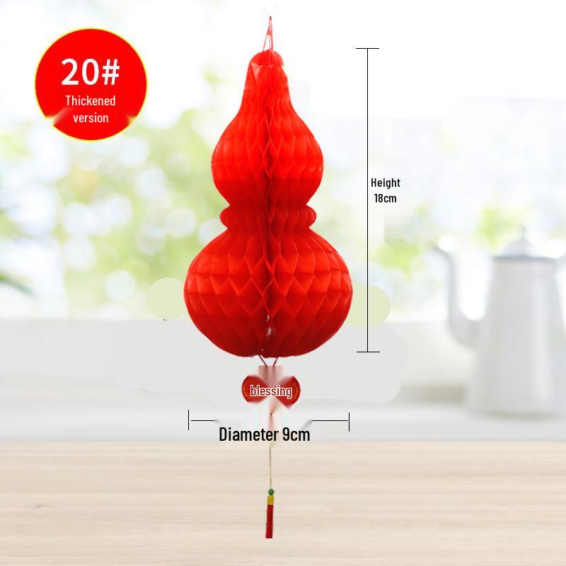 Dragon Boat Festival Electro-optic Gourd Lantern with Crystal Plastic Pineapple, Peach, and Apple Decorations