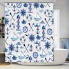 Nautical Adventure: Blue and White Maritime Shower Curtain for a Fresh and Ocean-Inspired Bathroom Décor