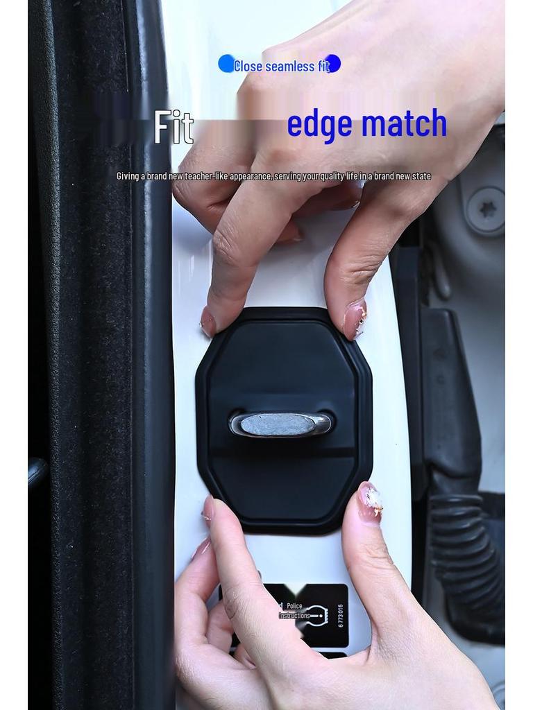Car Door Lock Cover: Full Wrap Silicone Shock Absorption Pad