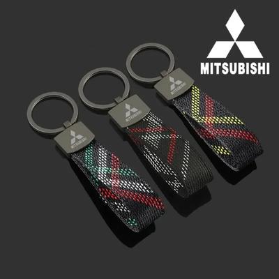 Oxford Webbing Car Key Chain Keychain Buckle Key Ring for ASX Ralliart Outlander Lancer 9 Pajero Eclipse Galant