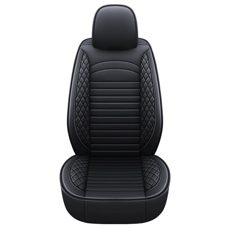 Universal Leather Car Seat Cushion - Five-Seater, Four Seasons, Full Coverage, Comfortable Style.