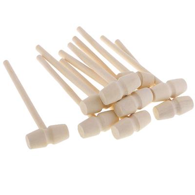 10 Pcs Mini Wooden Hammer Ball Toy Pounder Replacement Wood Mallets Baby