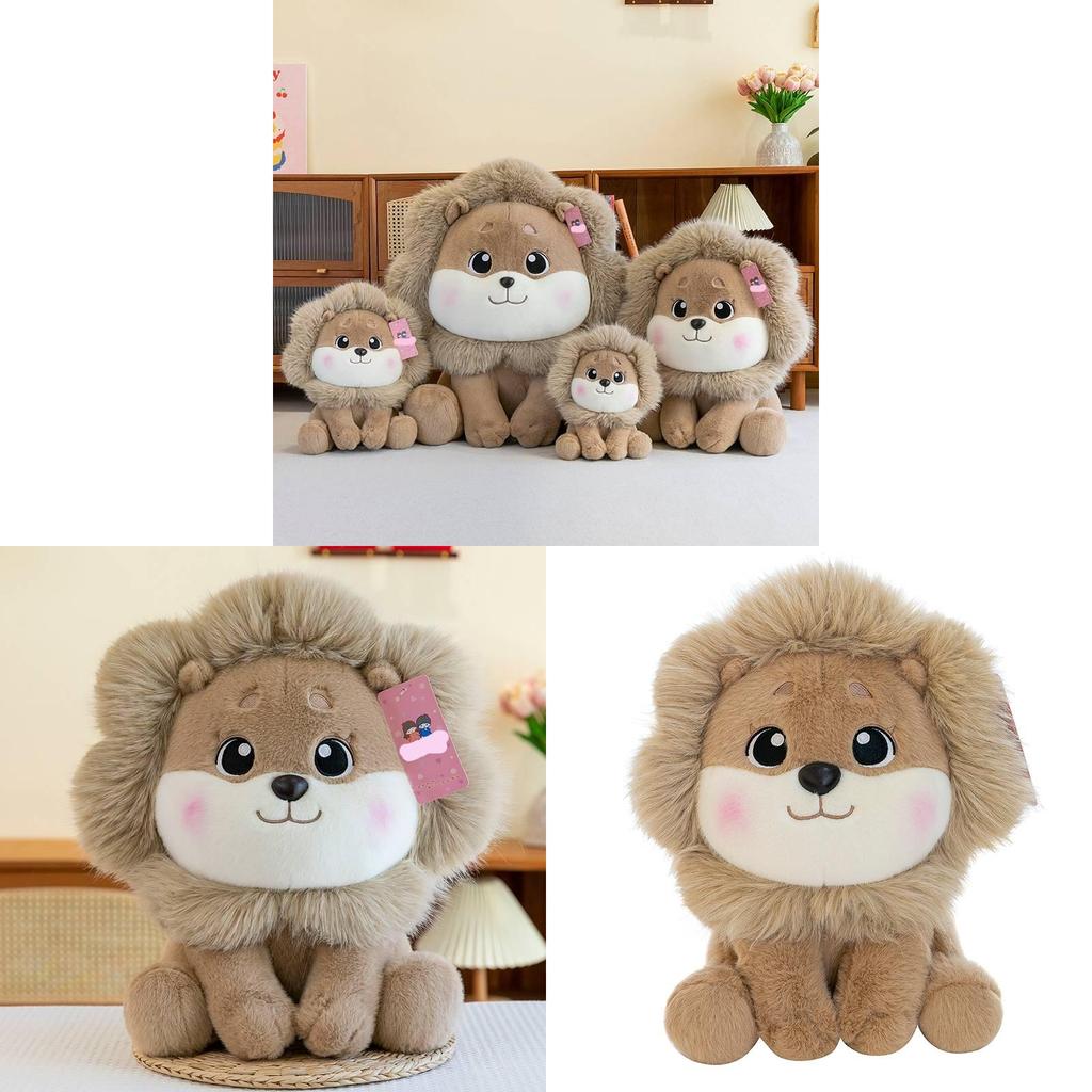 Adorable Lion Plush Toy For Kids Sleep Comfort Pillow With Pp Cotton Filling For Home Decor