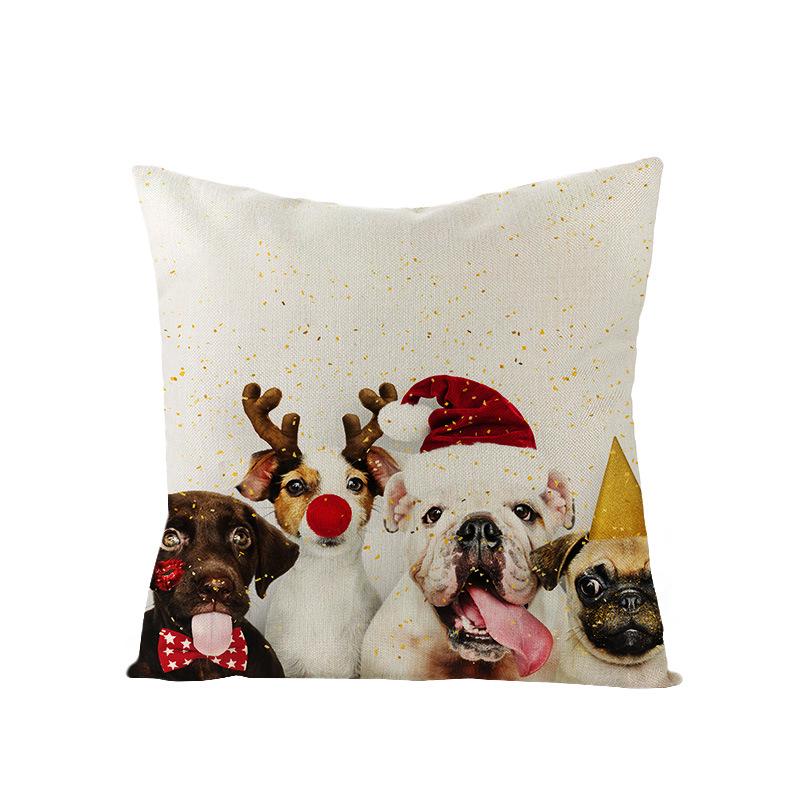 Nordic Polyester Pillow Cover New Christmas Cushion Cover Cartoon Print Series Pillow Cover Home