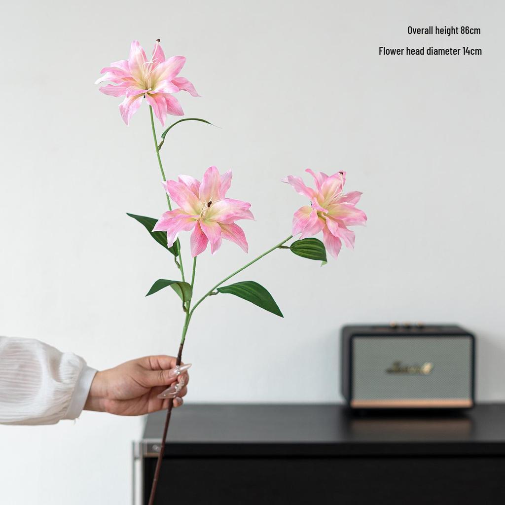 3D Printed Lily Bouquet - Oil Painting Style Fake Flowers for Home Decoration & Wedding Arrangements